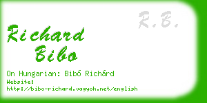 richard bibo business card