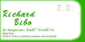 richard bibo business card